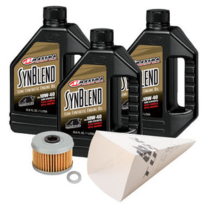 Tusk 1529860617 4-Stroke Oil Change Kit  Maxima Synthetic Blend 10W-40