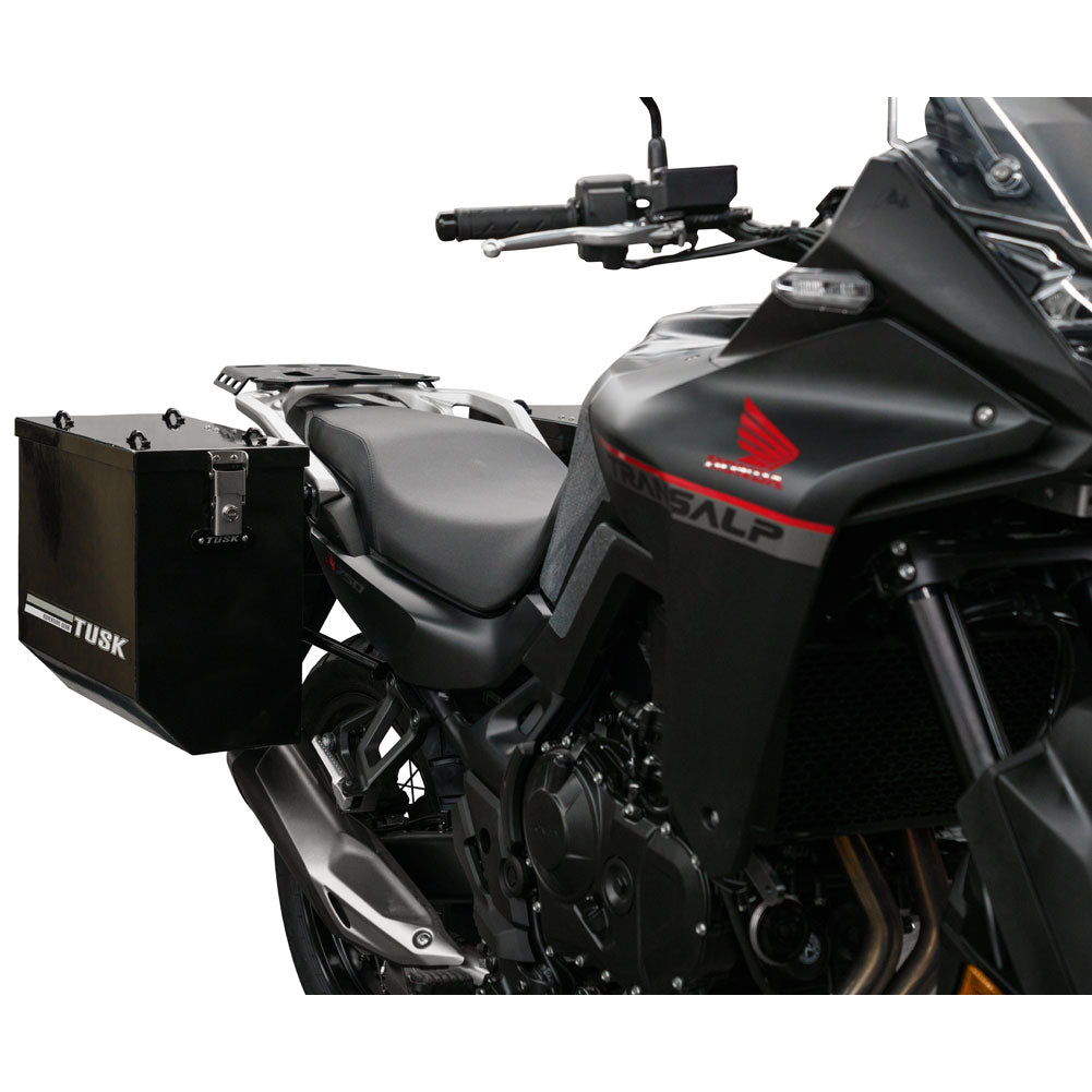 Tusk 1467340193 Aluminum Panniers with Pannier Racks V2 Large Black