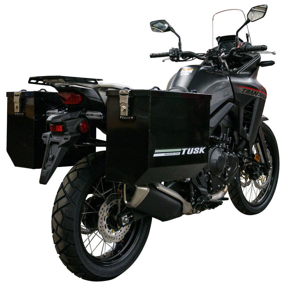 Tusk 1467340193 Aluminum Panniers with Pannier Racks V2 Large Black
