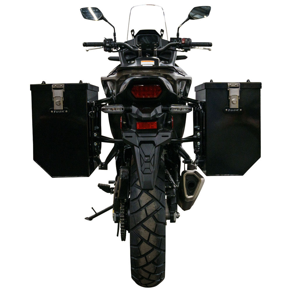 Tusk 1467340193 Aluminum Panniers with Pannier Racks V2 Large Black