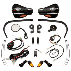 Tusk 1285750010 Enduro Lighting Kit Handguard Turn Signals Black Handguards