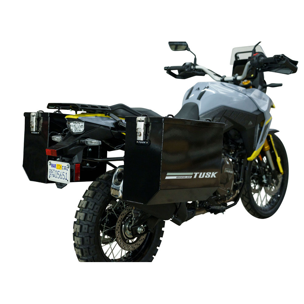 Tusk 1467340192 Aluminum Panniers with Pannier Racks V2 Large Black
