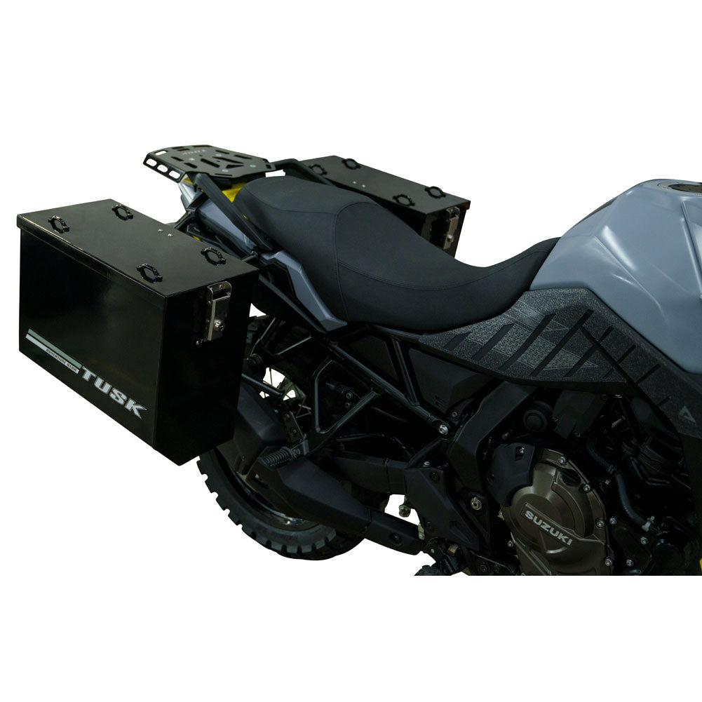 Tusk 1467340192 Aluminum Panniers with Pannier Racks V2 Large Black
