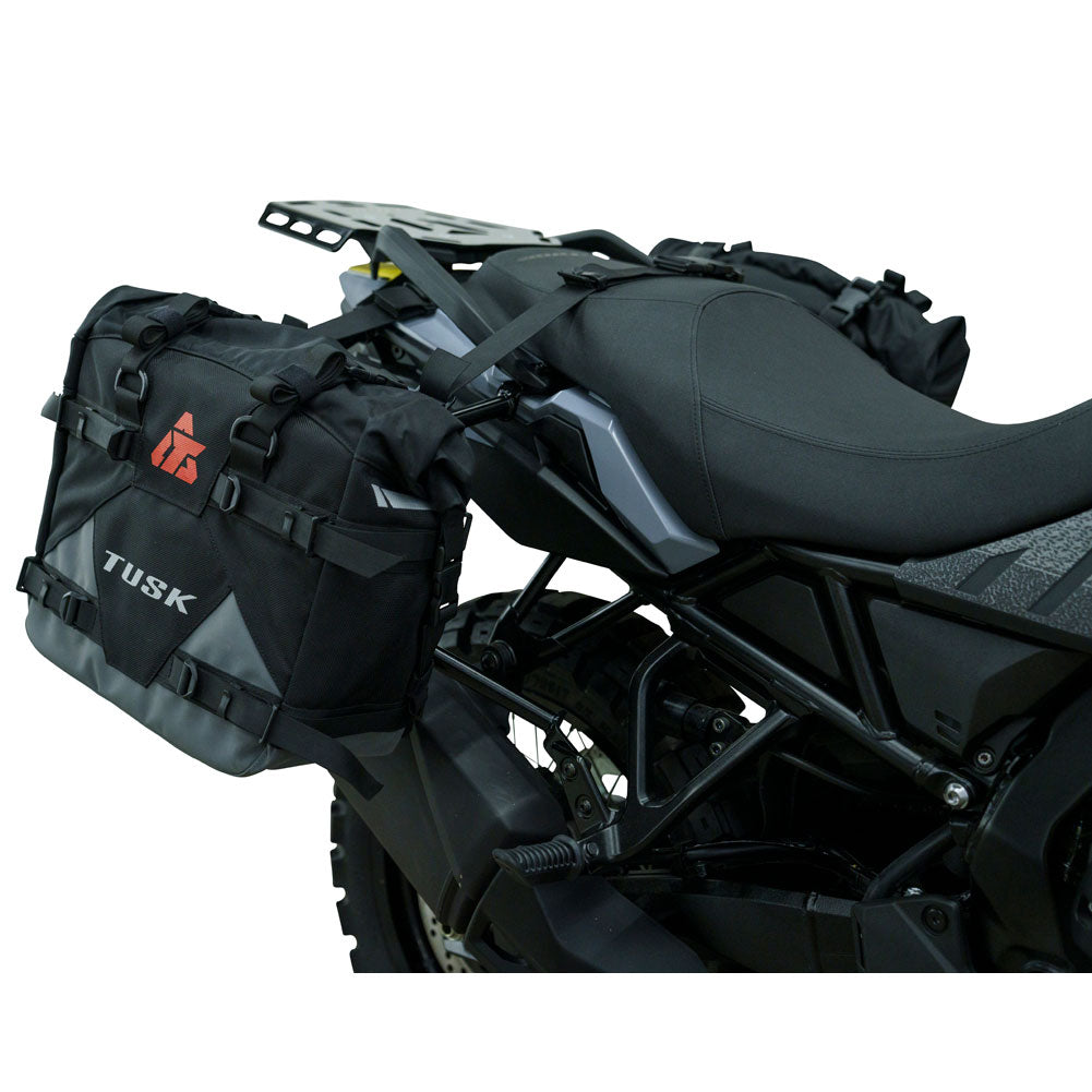 Tusk 2006110049 Pannier Racks with Tusk Pilot Pannier Bags Black/Grey