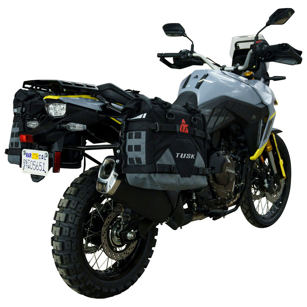 Tusk 2006110049 Pannier Racks with Tusk Pilot Pannier Bags Black/Grey