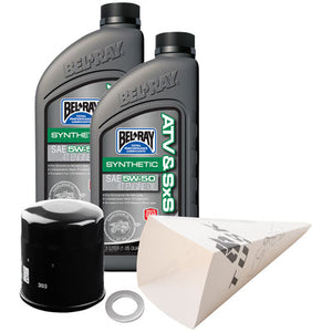 Tusk 1529860401 4-Stroke Oil Change Kit Bel-Ray ATV & SXS Synthetic 5W-50