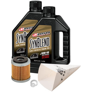 Tusk 1529860430 4-Stroke Oil Change Kit  Maxima Synthetic Blend 10W-40