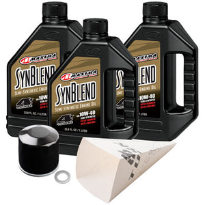 Tusk 1529860431 4-Stroke Oil Change Kit  Maxima Synthetic Blend 10W-40
