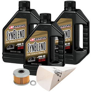 Tusk 1529860439 4-Stroke Oil Change Kit  Maxima Synthetic Blend 10W-40