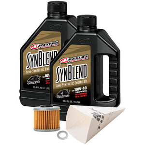 Tusk 1529860446 4-Stroke Oil Change Kit  Maxima Synthetic Blend 10W-40