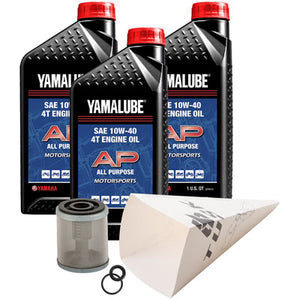 Tusk 1529860432 4-Stroke Oil Change Kit  Yamalube All Purpose 10W-40