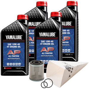 Tusk 1529860437 4-Stroke Oil Change Kit  Yamalube All Purpose 10W-40