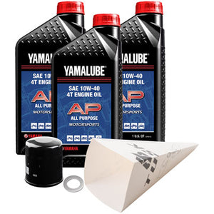 Tusk 1529860543 4-Stroke Oil Change Kit  Yamalube All Purpose 10W-40
