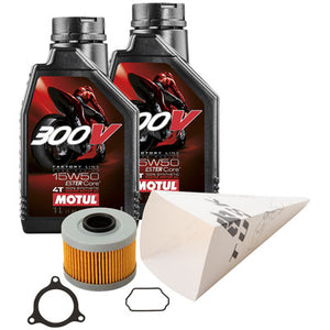 Tusk 1529861011 4-Stroke Oil Change Kit  Motul 300V 4T Synthetic 15W-50
