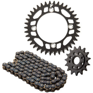 Tusk 2152740136 Chain and Kit - Aluminum Rear/O-Ring Chain Black Rear