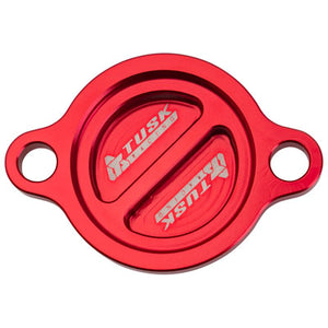 Tusk 1484210025 Aluminum Oil Filter Cover  Red