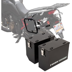 Tusk 1467340201 Aluminum Panniers with Pannier Racks V2 Large Black