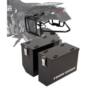 Tusk 1467340128 Aluminum Panniers with Pannier Racks V2 Large Black