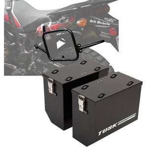 Tusk 1467340134 Aluminum Panniers with Pannier Racks V2 Medium Black