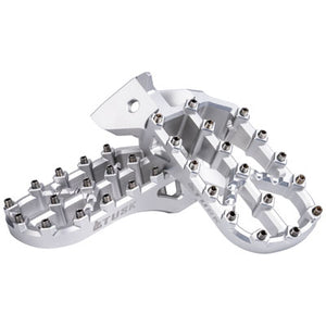 Tusk 2154060002 Edge Billet Adventure Foot Pegs  Silver