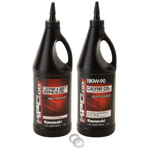 Tusk 2044120072 Drivetrain Oil Change Kit with fits Kawasaki Oil