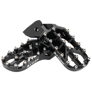 Tusk 2154060001 Edge Billet Adventure Foot Pegs  Black