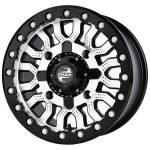 Tusk 2159360004 4/137  Fremont Beadlock Wheel 14x7 5.0 + 2.0 Machined/Black
