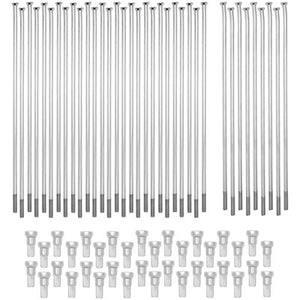 Tusk 1420290058 Motorcycle Spoke Kit - Rear 18" Silver Spoke/Silver Nipple