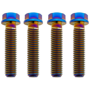 Tusk 2156840003 Titanium Handlebar Clamp Bolt Kit Burnt Blue