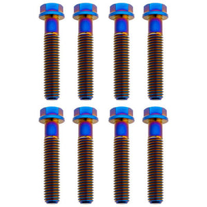Tusk 2156810002 Titanium Triple Clamp Bolt Kit Split Triple Clamp Burnt Blue