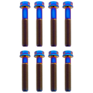 Tusk 2156810010 Titanium Triple Clamp Bolt Kit Ride Engineering Burnt Blue