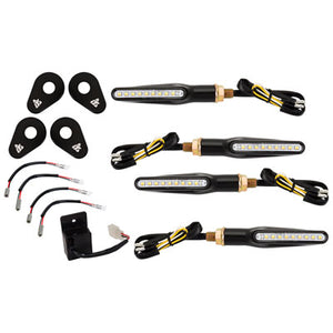 Tusk 2159290004 LED Turn Signal Kit Style 2 Standard (F/R) Black Adapter Plate