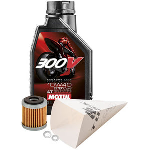 Tusk 1529860716 4-Stroke Oil Change Kit  Motul 300V 4T Synthetic 10W-40