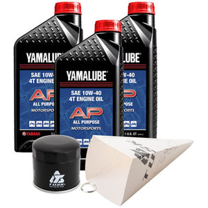 Tusk 1529860427 4-Stroke Oil Change Kit  Yamalube All Purpose 10W-40