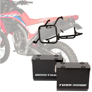 Tusk 1467340176 Aluminum Panniers with Pannier Racks V2 Large Black