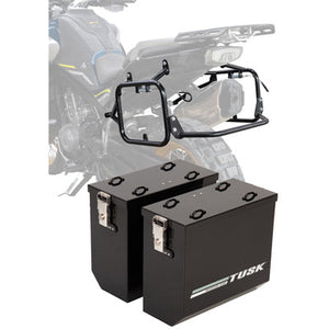 Tusk 1467340216 Aluminum Panniers with Pannier Racks V2 Large Black