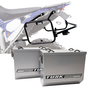 Tusk 1467340112 Aluminum Panniers with Pannier Racks V2 Large Silver