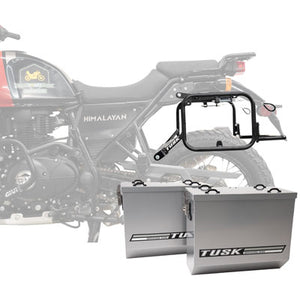 Tusk 1467340186 Aluminum Panniers with Pannier Racks V2 Large Silver