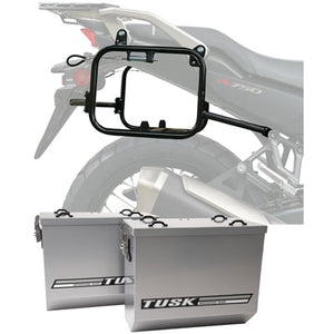 Tusk 1467340194 Aluminum Panniers with Pannier Racks V2 Large Silver