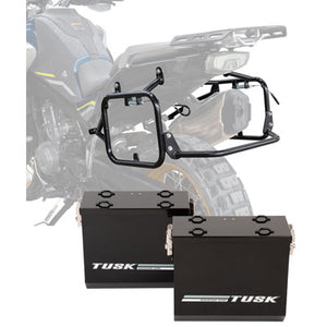 Tusk 1467340212 Aluminum Panniers with Pannier Racks V2 Medium Black