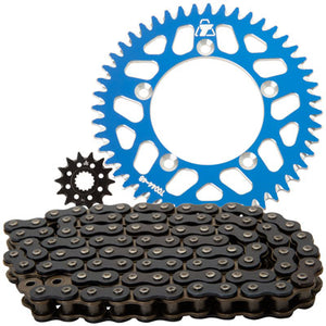 Tusk 2152680013 Chain & Sprocket Kit 420 Off-Road Chain Blue Rear Sprocket