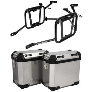 Tusk 2181320003 Frontier Panniers with Pannier Racks  Brushed Aluminum