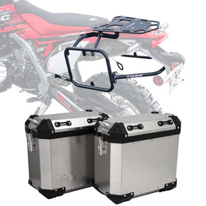Tusk 2181320029 Frontier Panniers with Pannier Racks  Brushed Aluminum