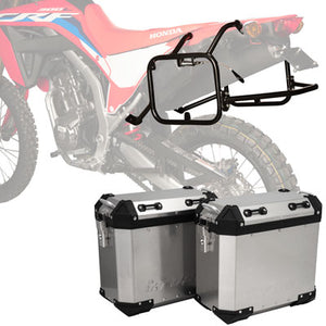 Tusk 2181320047 Frontier Panniers with Pannier Racks  Brushed Aluminum