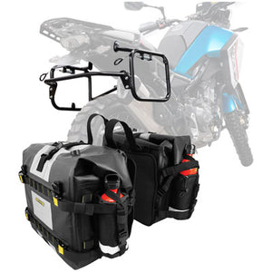 Tusk 2149440030 Pannier Racks Nelson Rigg Hurricane Dry Saddlebags Silver