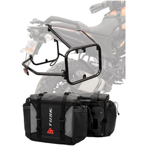 Tusk 1999660019 Pannier Racks With Olympus Pannier Bags Black/Grey