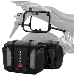 Tusk 1999660054 Pannier Racks With Olympus Pannier Bags Black/Grey