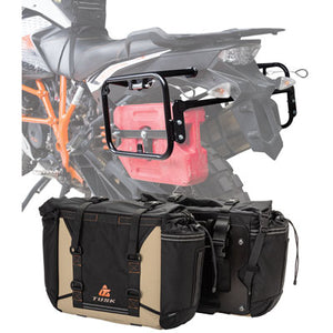 Tusk 1999660030 Pannier Racks With Olympus Pannier Bags Black/Tan