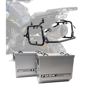 Tusk 1467340211 Aluminum Panniers with Pannier Racks V2 Large Silver