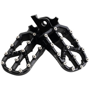 Tusk 2160780003 Strike Billet Moto Foot Pegs  Black